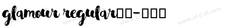 glamour regular字体字体转换